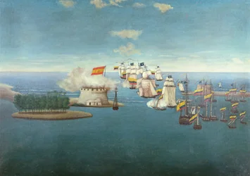 La bataille de Maracaibo le 24 juillet 1823